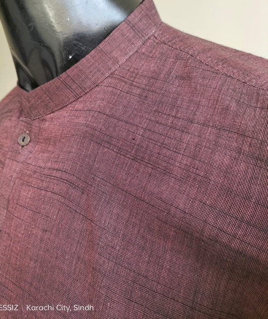 Gents Maroon Suit with Same Colour Shalwar