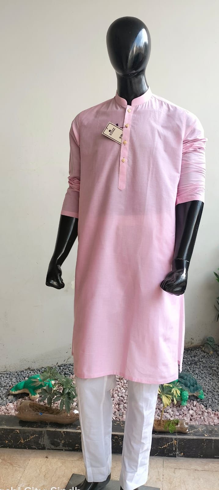 Gents Pink Suit with White Trouser