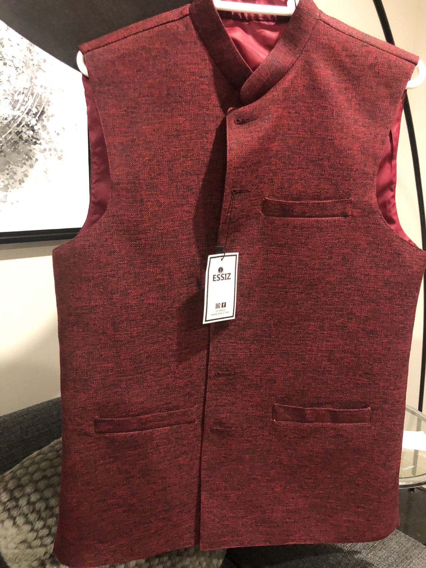 Gents Waistcoat - Maroon